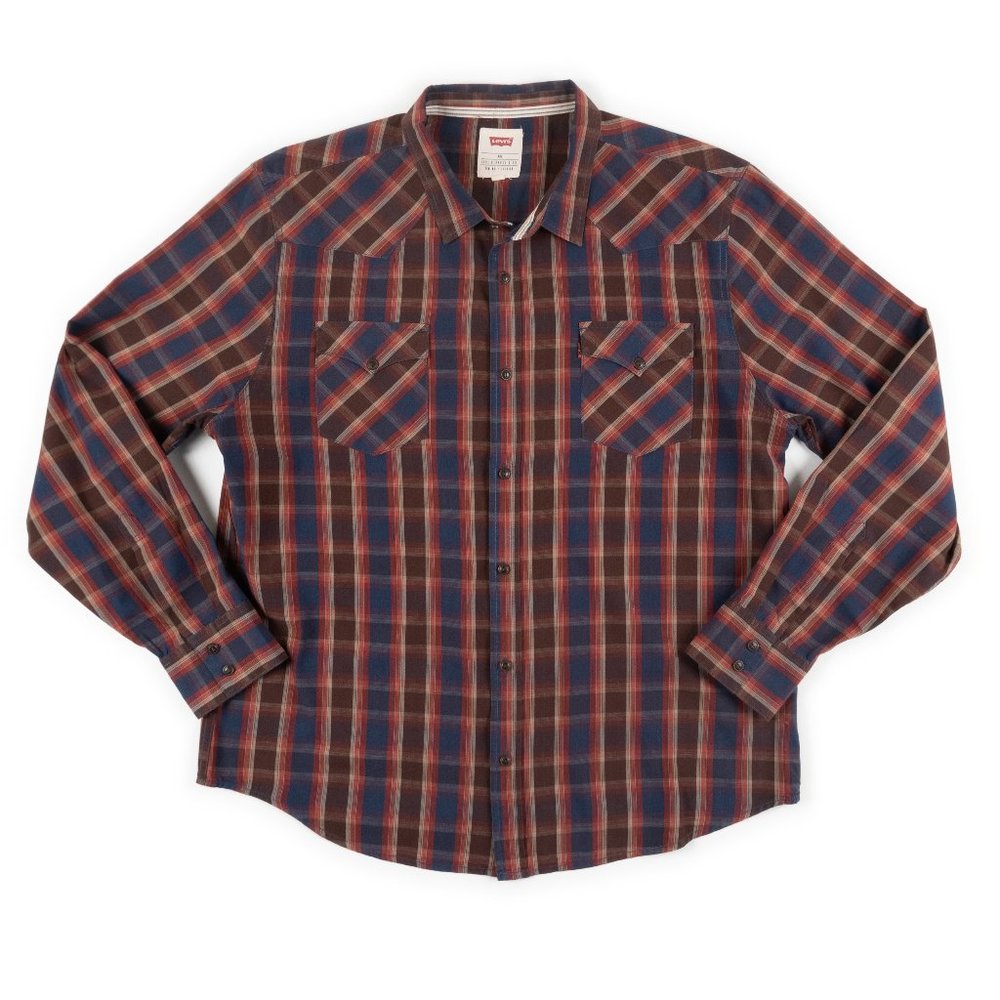 LEVI'S western plaid button down shirt size XXL